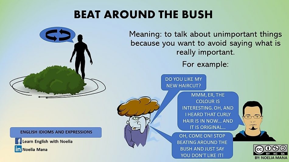 Idiom Beat Around The Bush